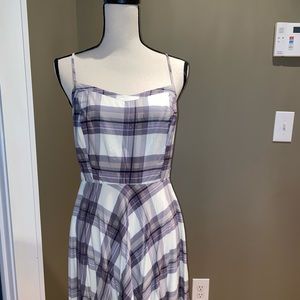 Spaghetti strap plaid dress